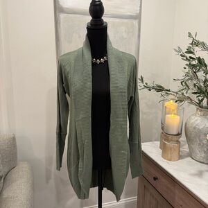 RD Style Women's Olive Green Open Front Cardigan Sweater